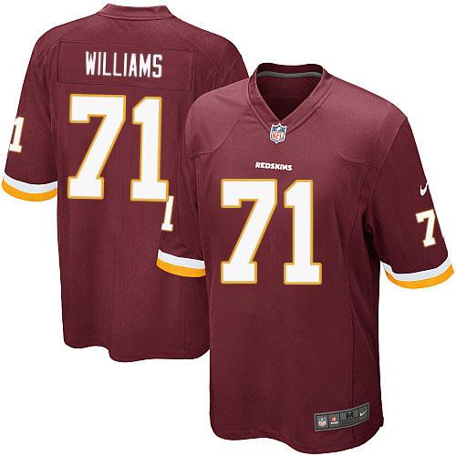 Youth Nike Redskins #71 Trent Williams Burgundy Red Team Color Stitched NFL Jersey