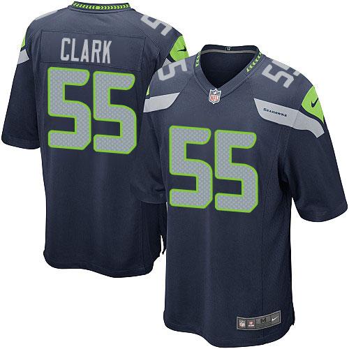 Youth Nike Seahawks #55 Frank Clark Steel Blue Team Color Stitched NFL Jersey