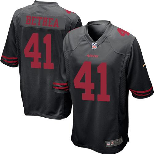 Youth Nike 49ers #41 Antoine Bethea Black Alternate Stitched NFL Jersey