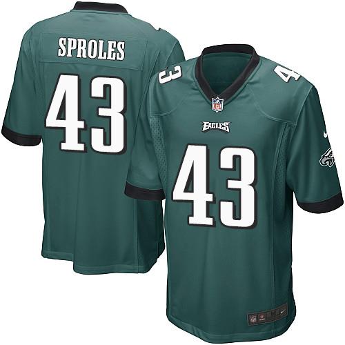 Youth Nike Eagles #43 Darren Sproles Midnight Green Team Color Stitched NFL Jersey