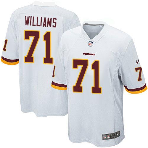 Youth Nike Redskins #71 Trent Williams White Stitched NFL Jersey