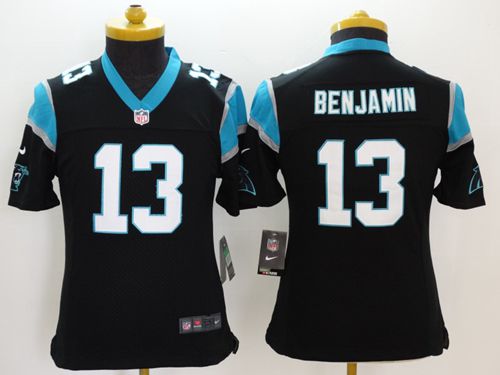 Youth Nike Panthers #13 Kelvin Benjamin Black Team Color Stitched NFL Limited Jersey