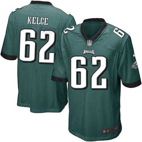Youth Nike Eagles #62 Jason Kelce Midnight Green Team Color Stitched NFL Jersey