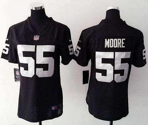 Women's Nike Raiders #55 Sio Moore Black Team Color Stitched NFL Jersey