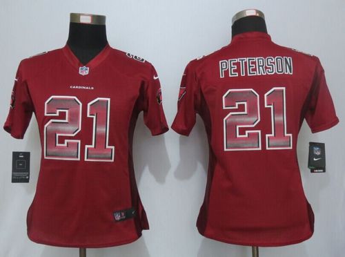 Women's Nike Cardinals #21 Patrick Peterson Red Team Color Stitched NFL Strobe Jersey