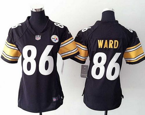 Women's Nike Steelers #86 Hines Ward Black Team Color Stitched NFL Jersey