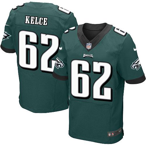 Nike Eagles #62 Jason Kelce Midnight Green Team Color Men's Stitched NFL New Elite Jersey