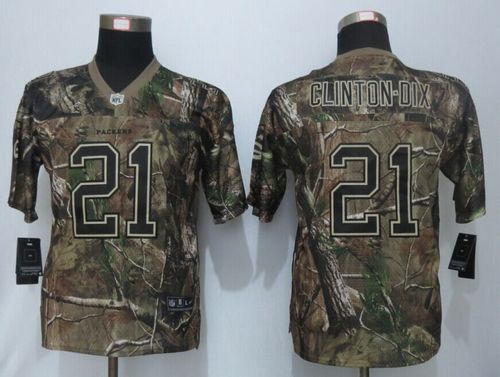 Youth Nike Packers #21 Ha Ha Clinton-Dix Camo Realtree Stitched NFL Elite Jersey