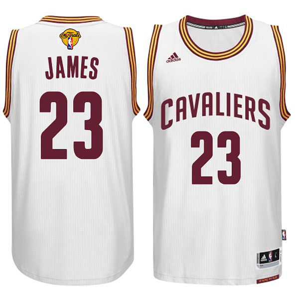 Cleveland Cavaliers #23 LeBron James 2015-16 Finals White Jersey