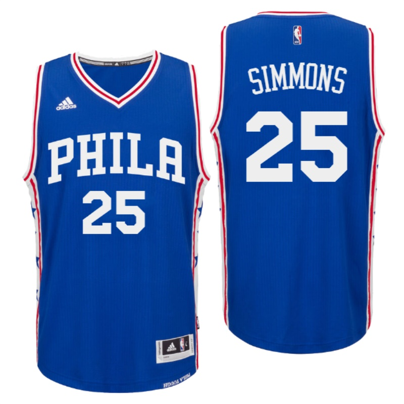 2016 NBA Draft Philadelphia 76ers #25 Ben Simmons Road Royal Swingman Jersey