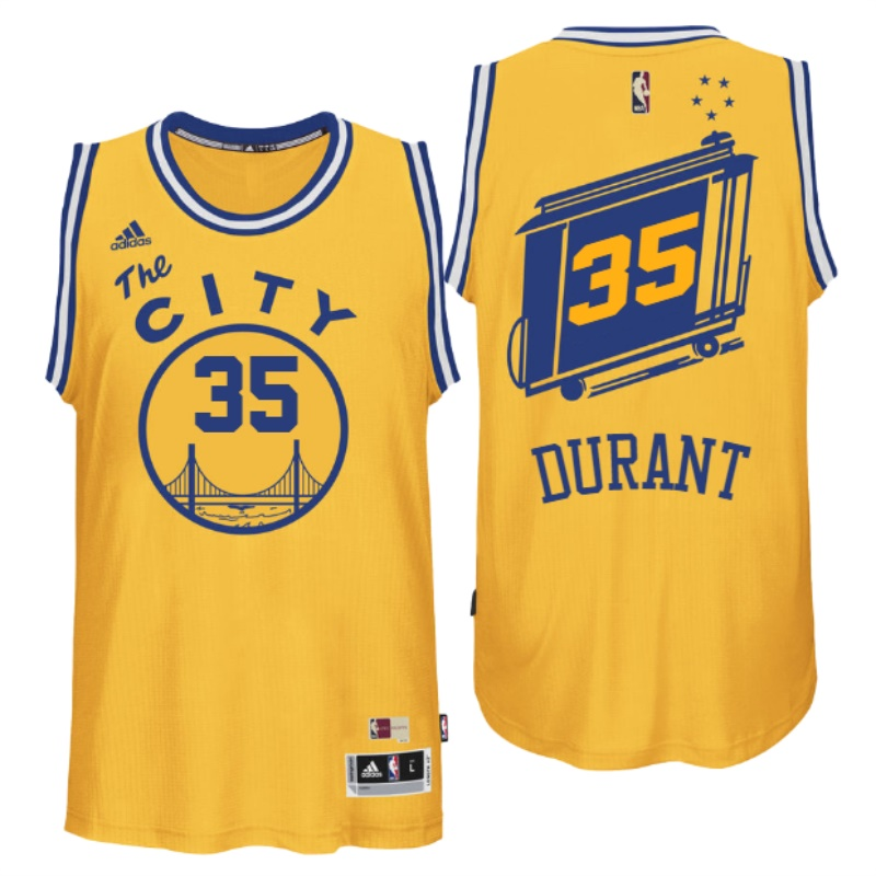 Golden State Warriors #35 Kevin Durant Hardwood Classics Swingman Gold Jersey Golden State Warriors #35 Kevin Durant Hardwood Classics Swingman Gold Jersey