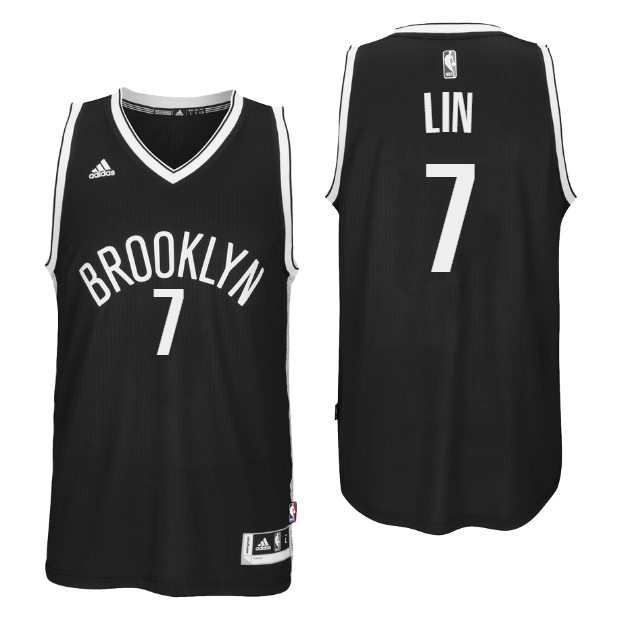 Brooklyn Nets #7 Jeremy LinRoad Black New Swingman Jersey