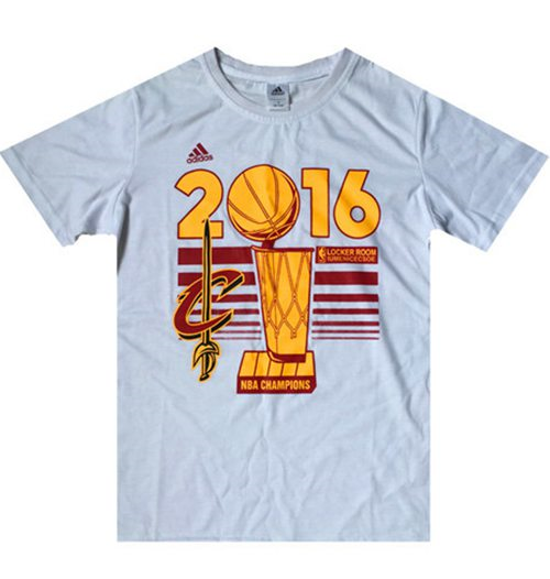 Men's Cleveland Cavaliers Adidas White 2016 NBA Finals Champions Locker Room T-Shirt