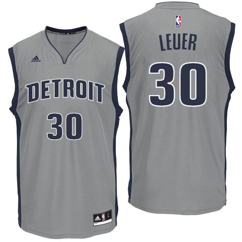 Detroit Pistons #30 Jon Leuer Alternate Gray New Swingman Jersey