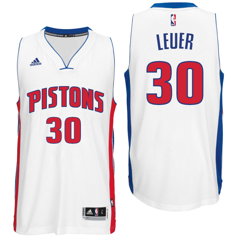 Detroit Pistons #30 Jon Leuer Home White New Swingman Jersey