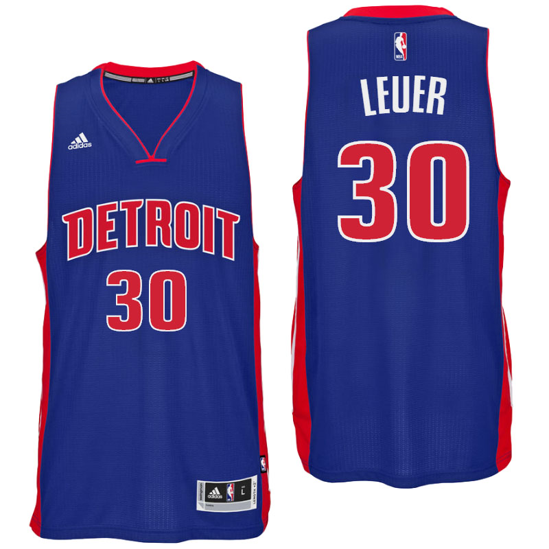 Detroit Pistons #30 Jon Leuer Road Blue New Swingman Jersey