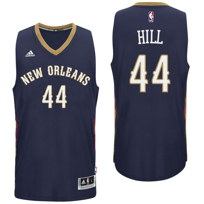 New Orleans Pelicans #44 Solomon Hill 2016 Road Navy New Swingman Jersey