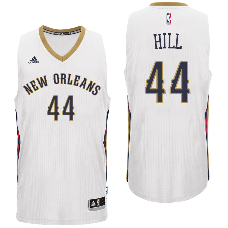New Orleans Pelicans #44 Solomon Hill Home White New Swingman Jersey New Orleans Pelicans #44 Solomon Hill Home White New Swingman Jersey