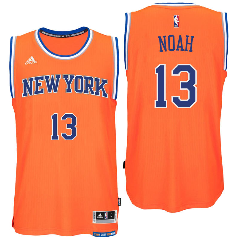 New York Knicks #13 Joakim Noah Alternate Orange New Swingman Jersey