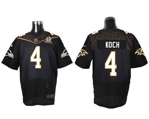 Nike Baltimore Ravens #4 Sam Koch Black 2016 Pro Bowl Men's Stitched NFL Elite Jersey