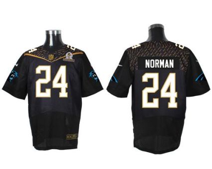 Nike Carolina Panthers #24 Josh Norman Black 2016 Pro Bowl Men's Stitched NFL Elite Jersey
