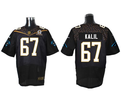Nike Carolina Panthers #67 Ryan Kalil Black 2016 Pro Bowl Men's Stitched NFL Elite Jersey