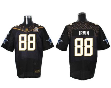 Nike Dallas Cowboys #88 Michael Irvin Black 2016 Pro Bowl Men's Stitched NFL Elite Jersey