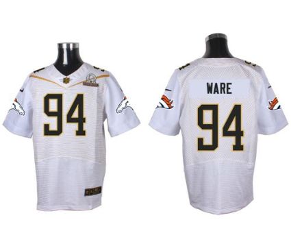 Nike Denver Broncos #94 DeMarcus Ware White 2016 Pro Bowl Men's Stitched NFL Elite Jersey
