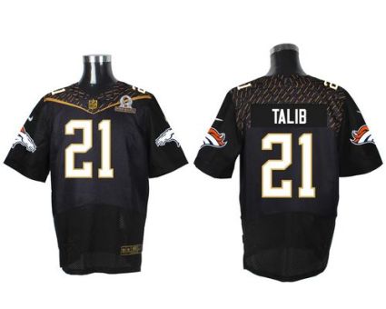 Nike Denver Broncos #21 Aqib Talib Black 2016 Pro Bowl Men's Stitched NFL Elite Jersey