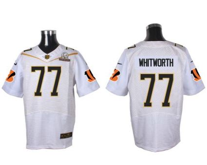 Nike Cincinnati Bengals #77 Andrew Whitworth White 2016 Pro Bowl Men's Stitched NFL Elite Jersey