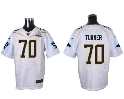 Nike Carolina Panthers #70 Trai Turner White 2016 Pro Bowl Men's Stitched NFL Elite Jersey