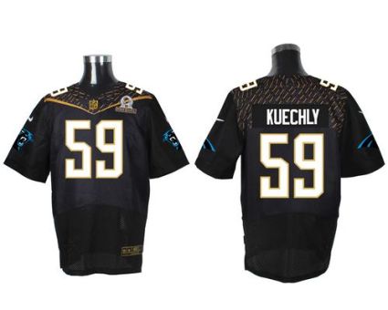 Nike Carolina Panthers #59 Luke Kuechly Black 2016 Pro Bowl Men's Stitched NFL Elite Jersey