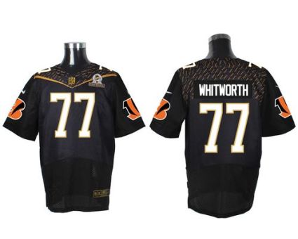 Nike Cincinnati Bengals #77 Andrew Whitworth Black 2016 Pro Bowl Men's Stitched NFL Elite Jersey