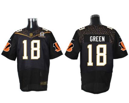 Nike Cincinnati Bengals #18 A.J. Green Black 2016 Pro Bowl Men's Stitched NFL Elite Jersey