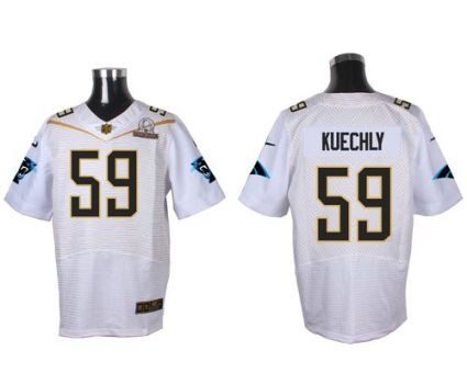 Nike Carolina Panthers #59 Luke Kuechly White 2016 Pro Bowl Men's Stitched NFL Elite Jersey