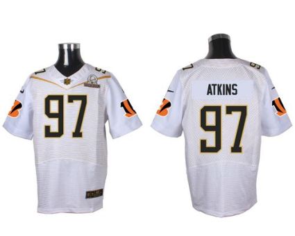 Nike Cincinnati Bengals #97 Geno Atkins White 2016 Pro Bowl Men's Stitched NFL Elite Jersey