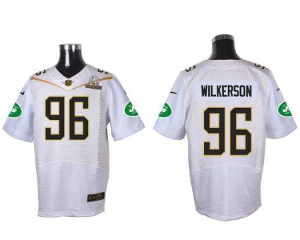 Nike New York Jets #96 Muhammad Wilkerson White 2016 Pro Bowl Men's Stitched NFL Elite Jersey