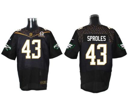 Nike Philadelphia Eagles #43 Darren Sproles Black 2016 Pro Bowl Men's Stitched NFL Elite Jersey