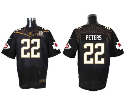 Nike Kansas City Chief #22 Marcus Peters Black 2016 Pro Bowl Men's Stitched NFL Elite Jersey