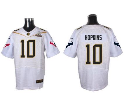 Nike Houston Texans #10 DeAndre Hopkins White 2016 Pro Bowl Men's Stitched NFL Elite Jersey