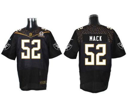 Nike Oakland Raiders #52 Khalil Mack Black 2016 Pro Bowl Men's Stitched NFL Elite Jersey