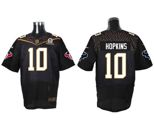 Nike Houston Texans #10 DeAndre Hopkins Black 2016 Pro Bowl Men's Stitched NFL Elite Jersey