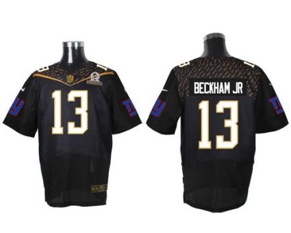 Nike New York Giants #13 Odell Beckham Jr Black 2016 Pro Bowl Men's Stitched NFL Elite Jersey