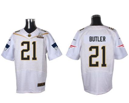 Nike New England Patriots #21 Malcolm Butler White 2016 Pro Bowl Men's Stitched NFL Elite Jersey