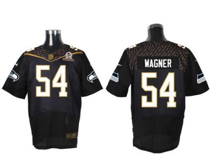 Nike Seattle Seahawks #54 Bobby Wagner Black 2016 Pro Bowl Men's Stitched NFL Elite Jersey