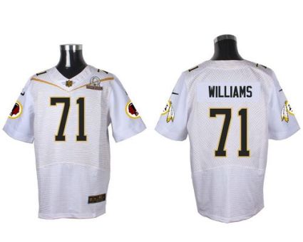 Nike Washington Redskins #71 Trent Williams White 2016 Pro Bowl Men's Stitched NFL Elite Jersey