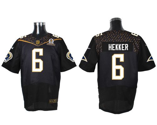 Nike St. Louis Rams #6 Johnny Hekker Black 2016 Pro Bowl Men's Stitched NFL Elite Jersey