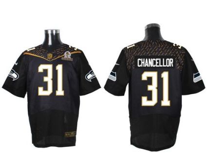 Nike Seattle Seahawks #31 Kam Chancellor Black 2016 Pro Bowl Men's Stitched NFL Elite Jersey