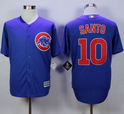 Chicago Cubs #10 Ron Santo Blue New Cool Base Stitched MLB Jersey