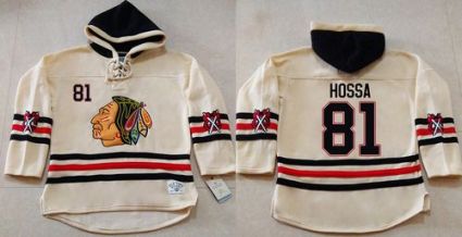 Chicago Blackhawks #81 Marian Hossa Cream Heavyweight Pullover Hoodie Stitched NHL Jersey Chicago Blackhawks #81 Marian Hossa Cream Heavyweight Pullover Hoodie Stitched NHL Jersey